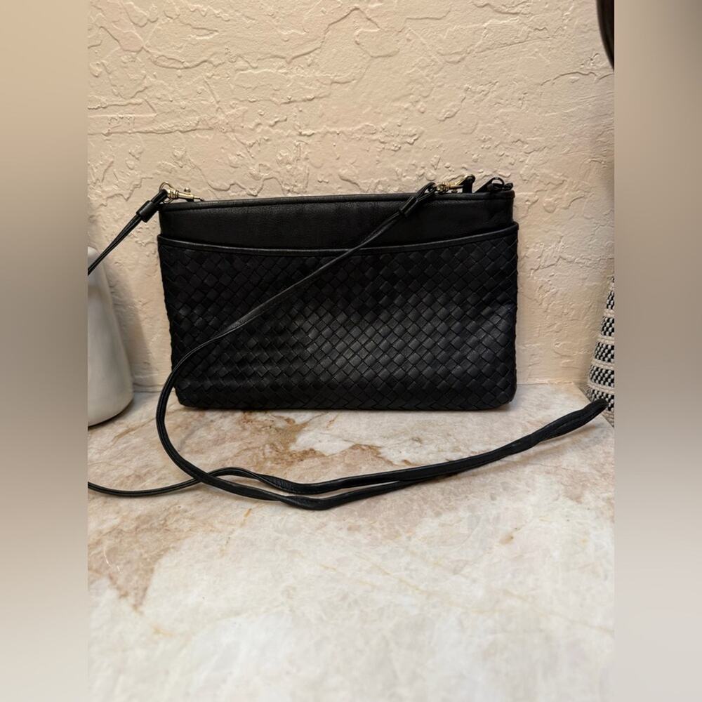 Vintage Ganson Purse Elegant Black Woven Bag